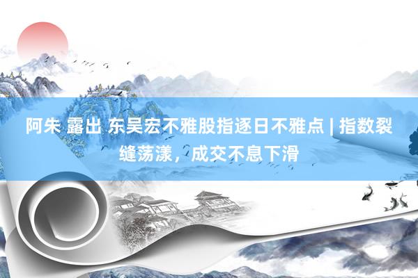 阿朱 露出 东吴宏不雅股指逐日不雅点 | 指数裂缝荡漾，成交不息下滑