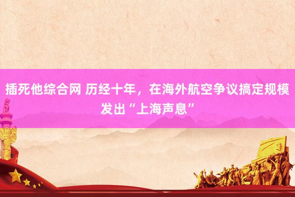 插死他综合网 历经十年，在海外航空争议搞定规模发出“上海声息”