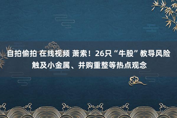 自拍偷拍 在线视频 萧索！26只“牛股”教导风险 触及小金属、并购重整等热点观念