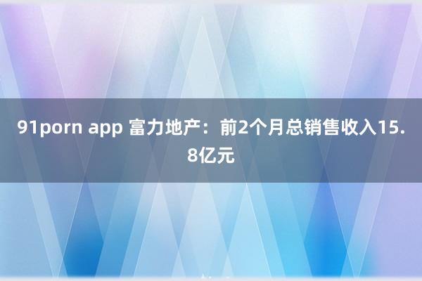 91porn app 富力地产：前2个月总销售收入15.8亿元