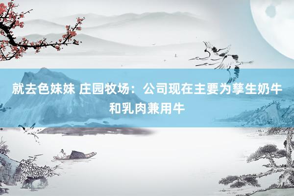就去色妹妹 庄园牧场：公司现在主要为孳生奶牛和乳肉兼用牛