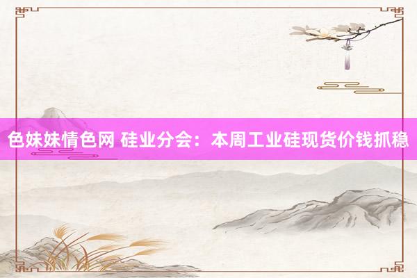 色妹妹情色网 硅业分会：本周工业硅现货价钱抓稳